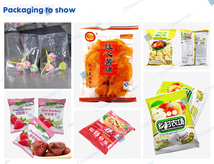 Various of snacks package